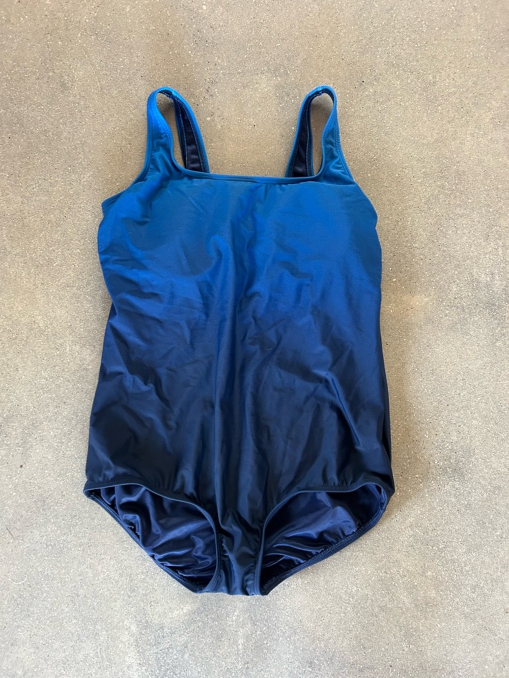 Blue one piece swimsuit
